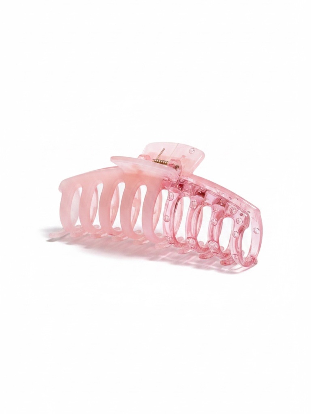 Dark Pink Half Transparent Half Cloudy Large 4.5” Octopus Lobster Claw Hair Clip